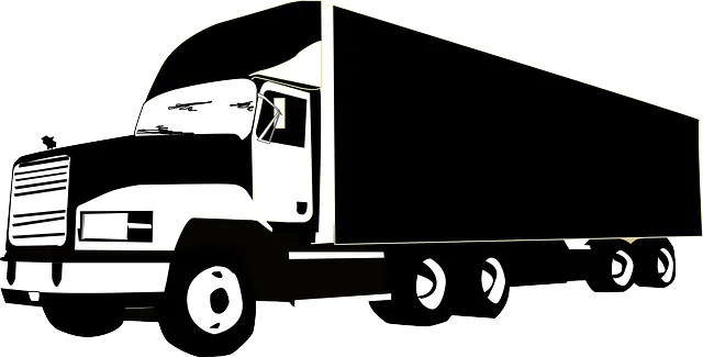 An Illustration of a trailer truck (10-wheeler)