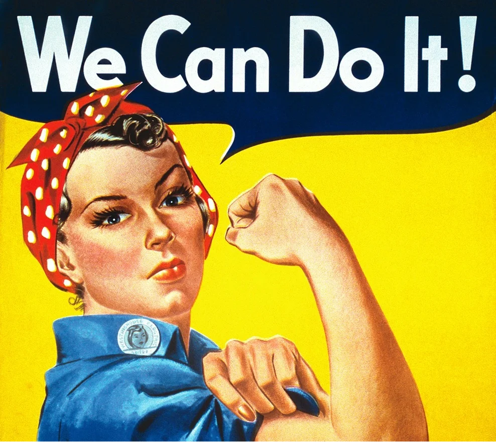 A woman flexing her arm in the iconic We Can Do It Poster