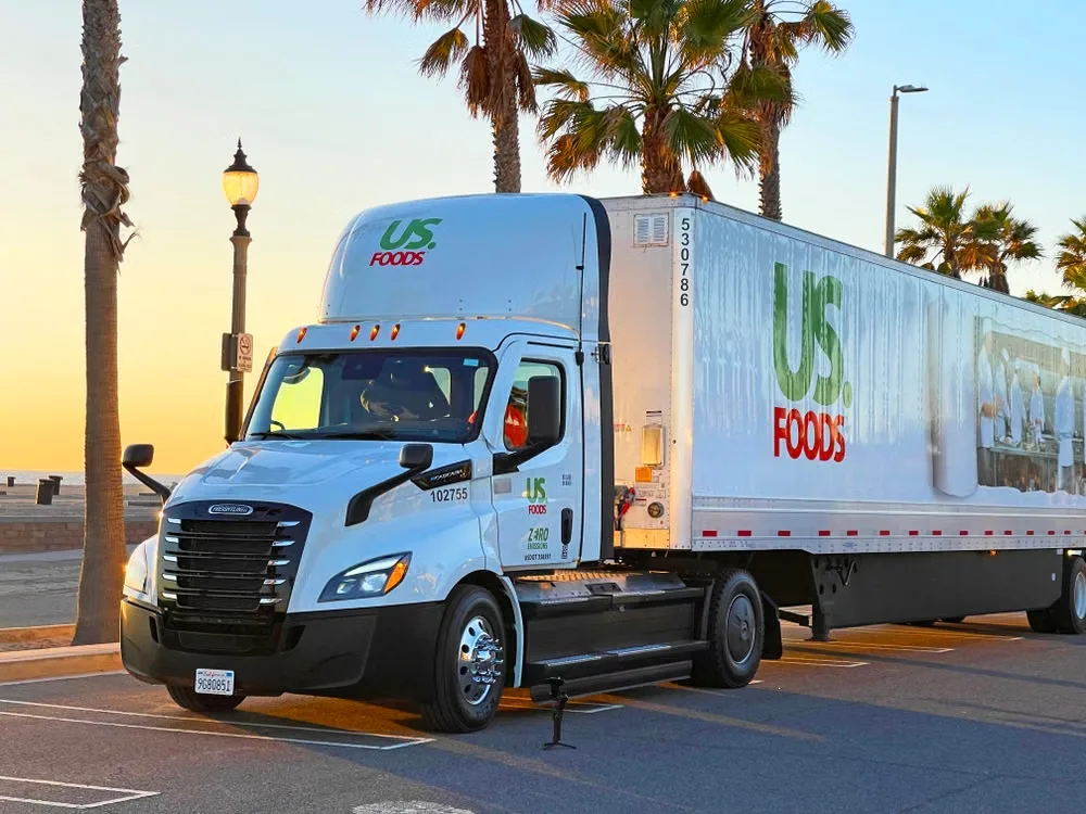 A truck on the road